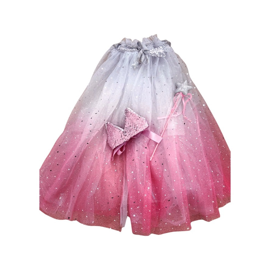 Princess Cape, Crown and Wand Set