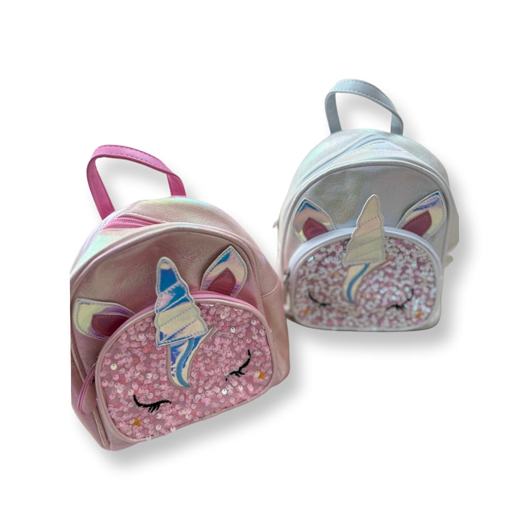 Mini "Magical" Unicorn Backpack - White and Pink