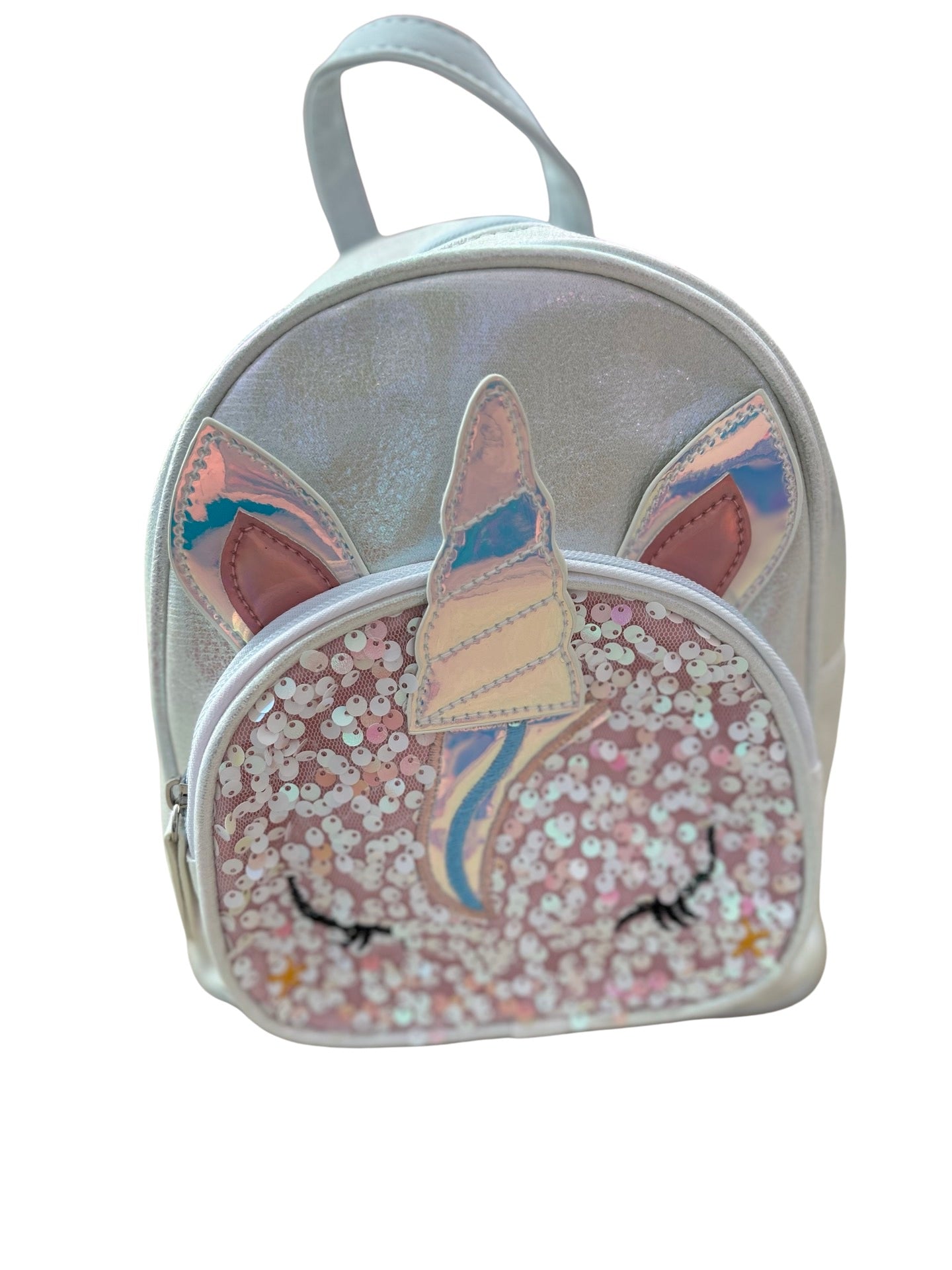 Mini "Magical" Unicorn Backpack - White and Pink