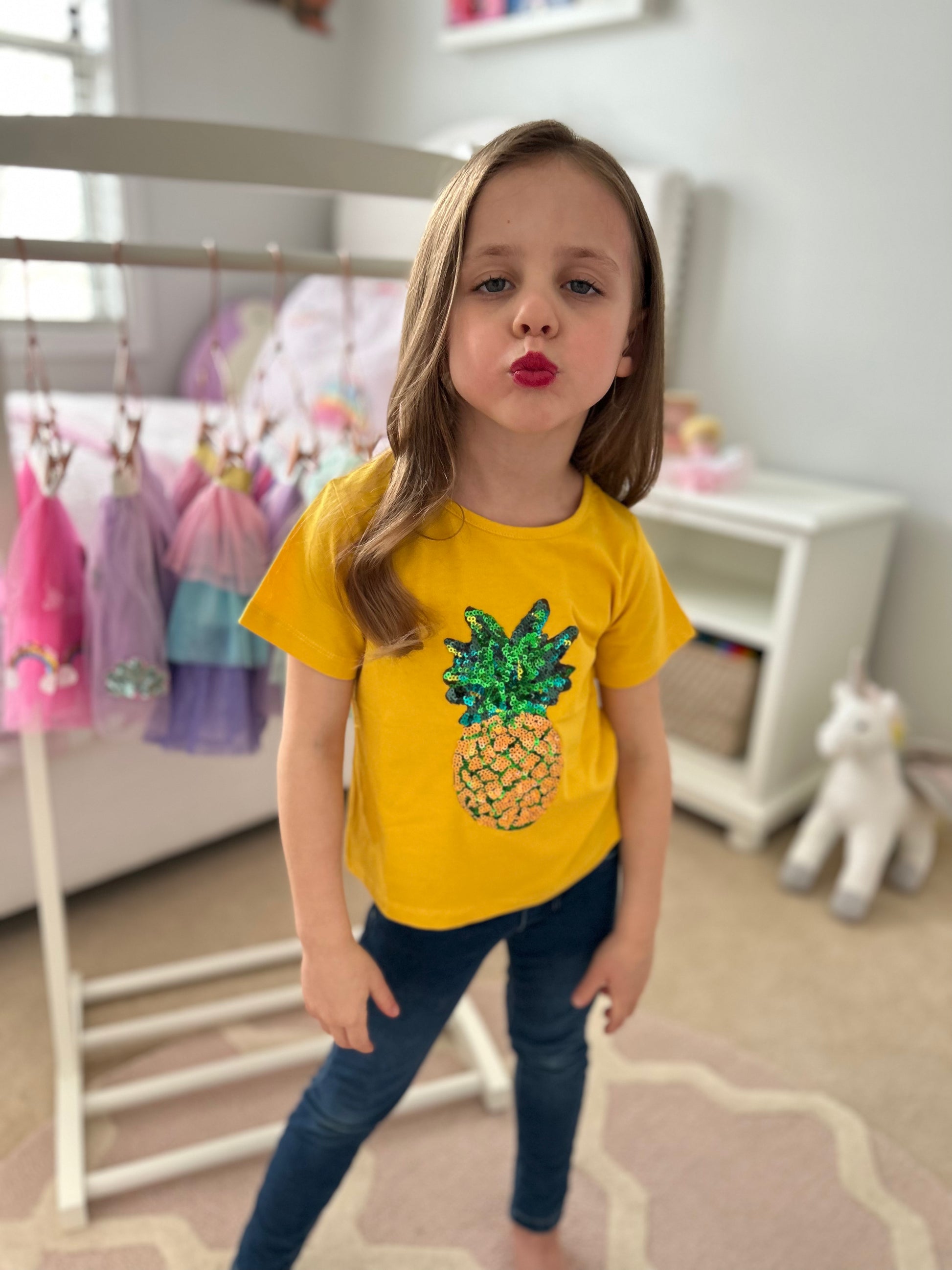 Sequin sales pineapple shirt